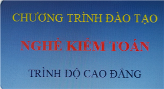Chương trình đào tạo nghề Kiểm toán - Trình độ cao đẳng