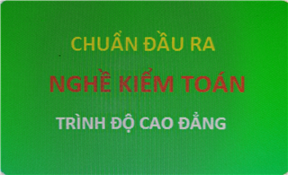 Chuẩn đầu ra Nghề Kiểm toán - Trình độ cao dẳng