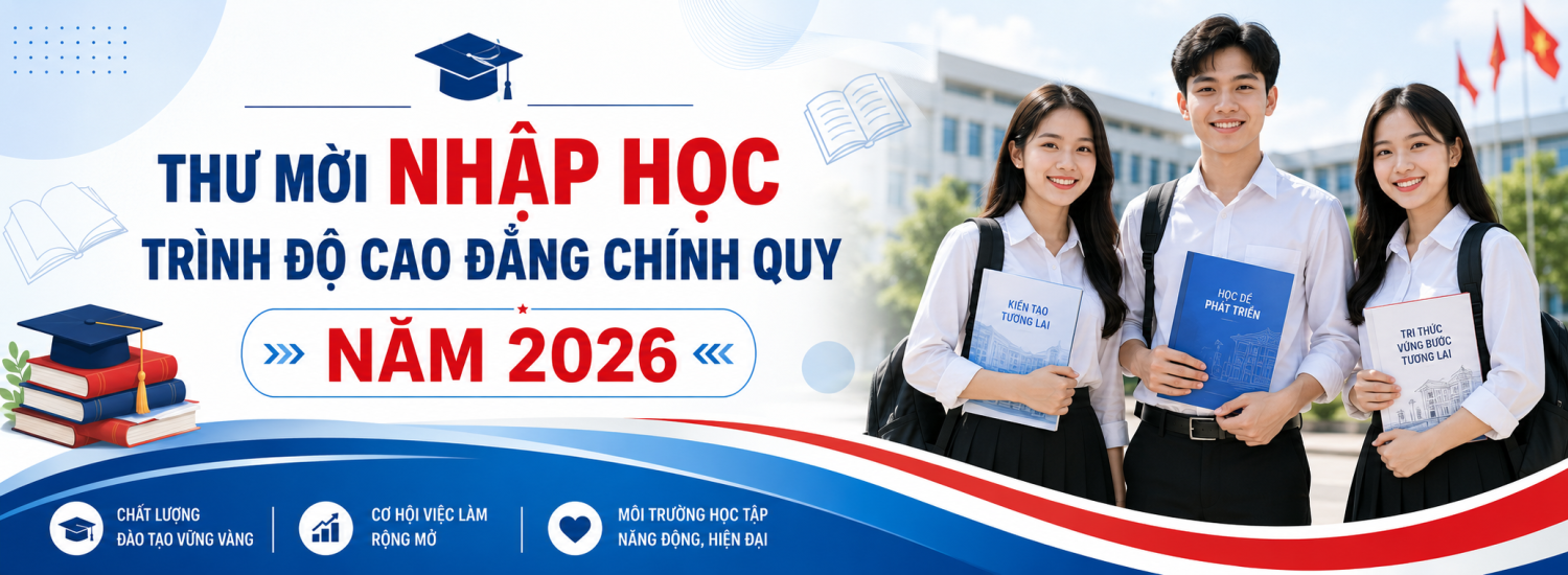 Thư mời nhập học trình độ cao đẳng chính quy năm 2026