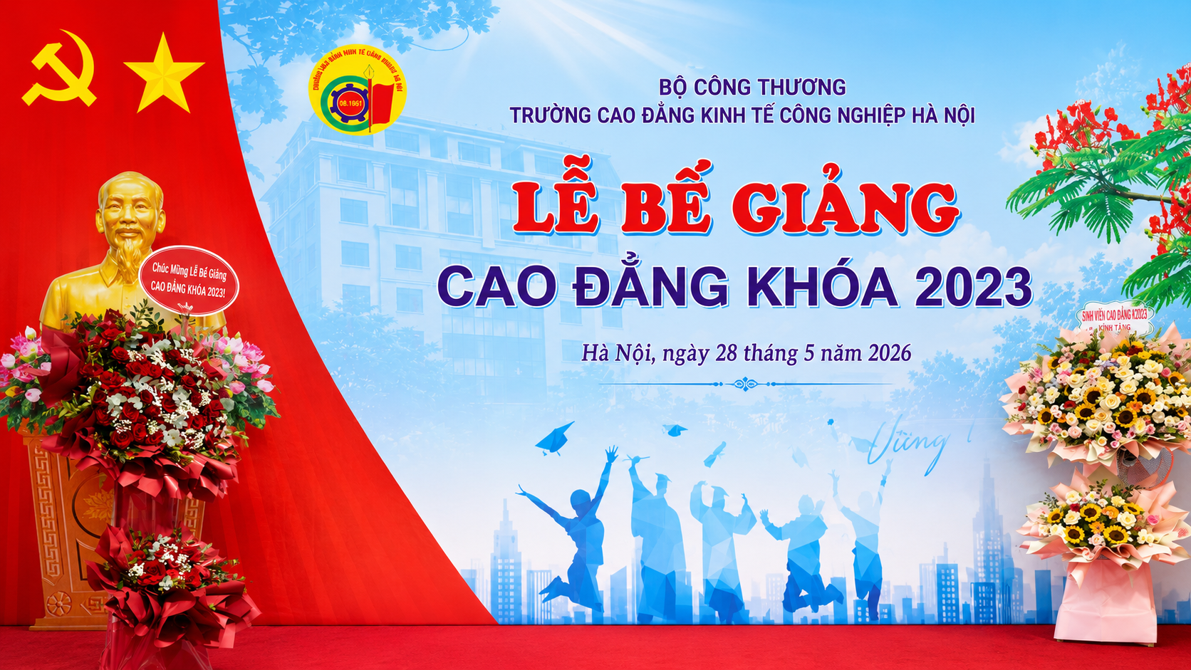 Trường Cao đẳng Kinh tế Công nghiệp Hà Nội tổ chức Lễ Bế giảng và trao bằng tốt nghiệp cho sinh viên cao đẳng K23 năm 2026